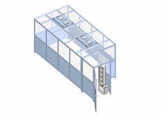 簡易クリーンブースへの取付例